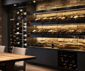 luxury wine cellar in a home