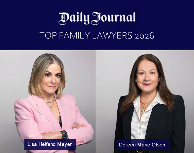 Daily Journal's top family lawyers 2026 Los Angeles California: Lisa Helfend Meyer and Doreen Marie Olson