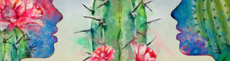 Psychology Relationship. Watercolor concept banner