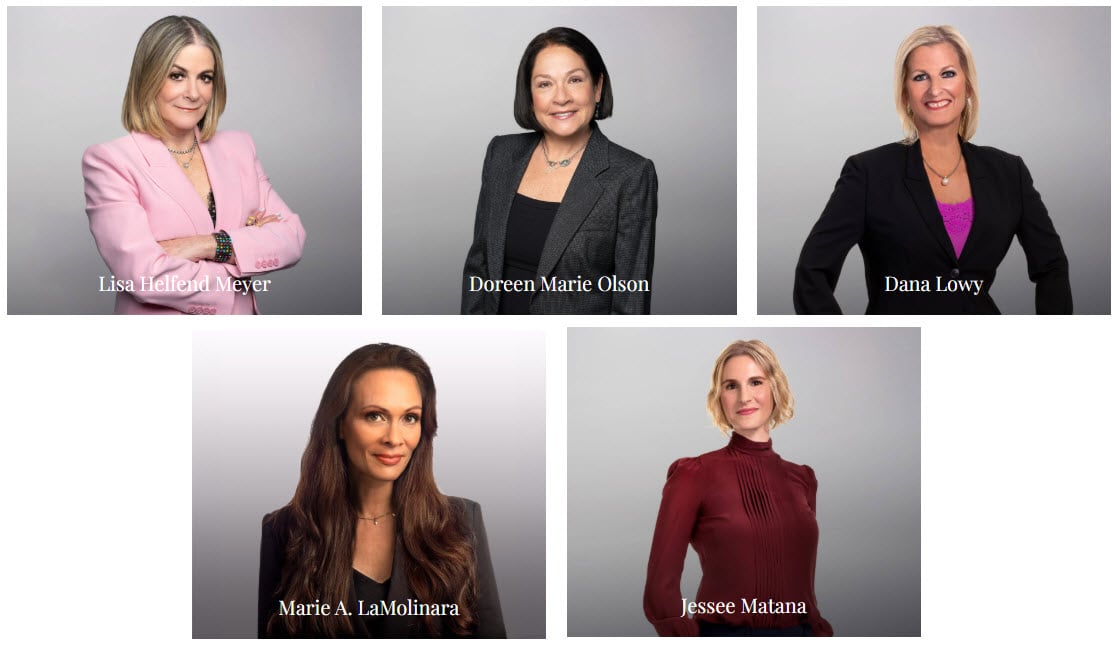 learn about our attorneys Lisa Helfend Meyer, Doreen Marie Olson, Dana Lowy, Marie LaMolinara and Jessee Matana
