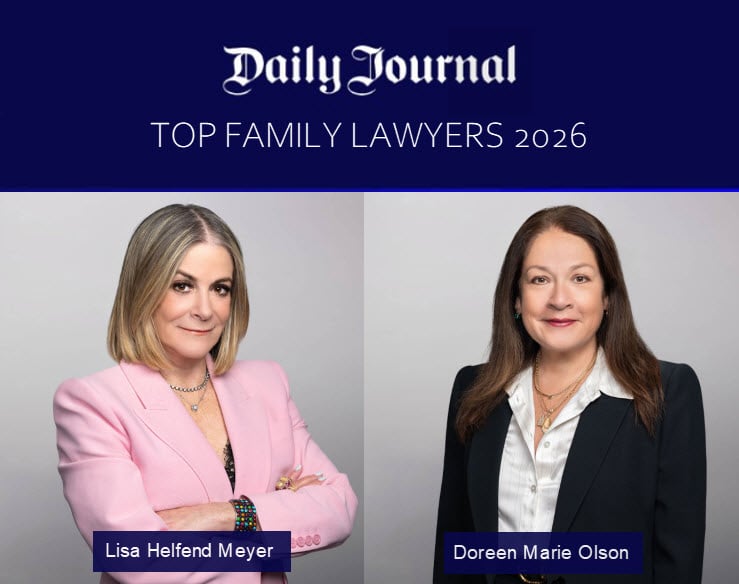 Daily Journal's top family lawyers 2026 Los Angeles California: Lisa Helfend Meyer and Doreen Marie Olson