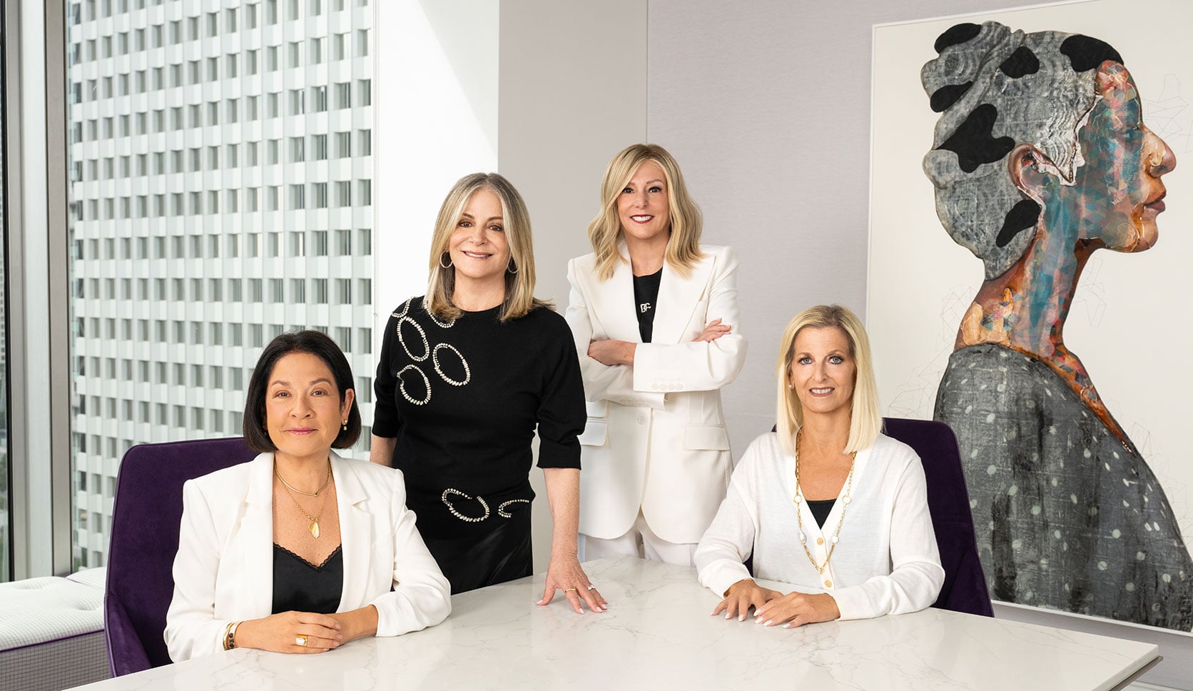 Lisa Helfend Meyer, Doreen Marie Olson, Dana Lowy, and Felicia R. Meyers are the founding partners of Meyer, Olson, Lowy & Meyers, LLP